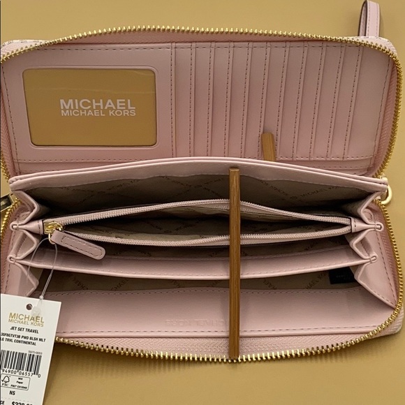 MICHAEL KORS LG CONTINENTAL WALLETS POWDER BLUSH - Picture 6 of 14